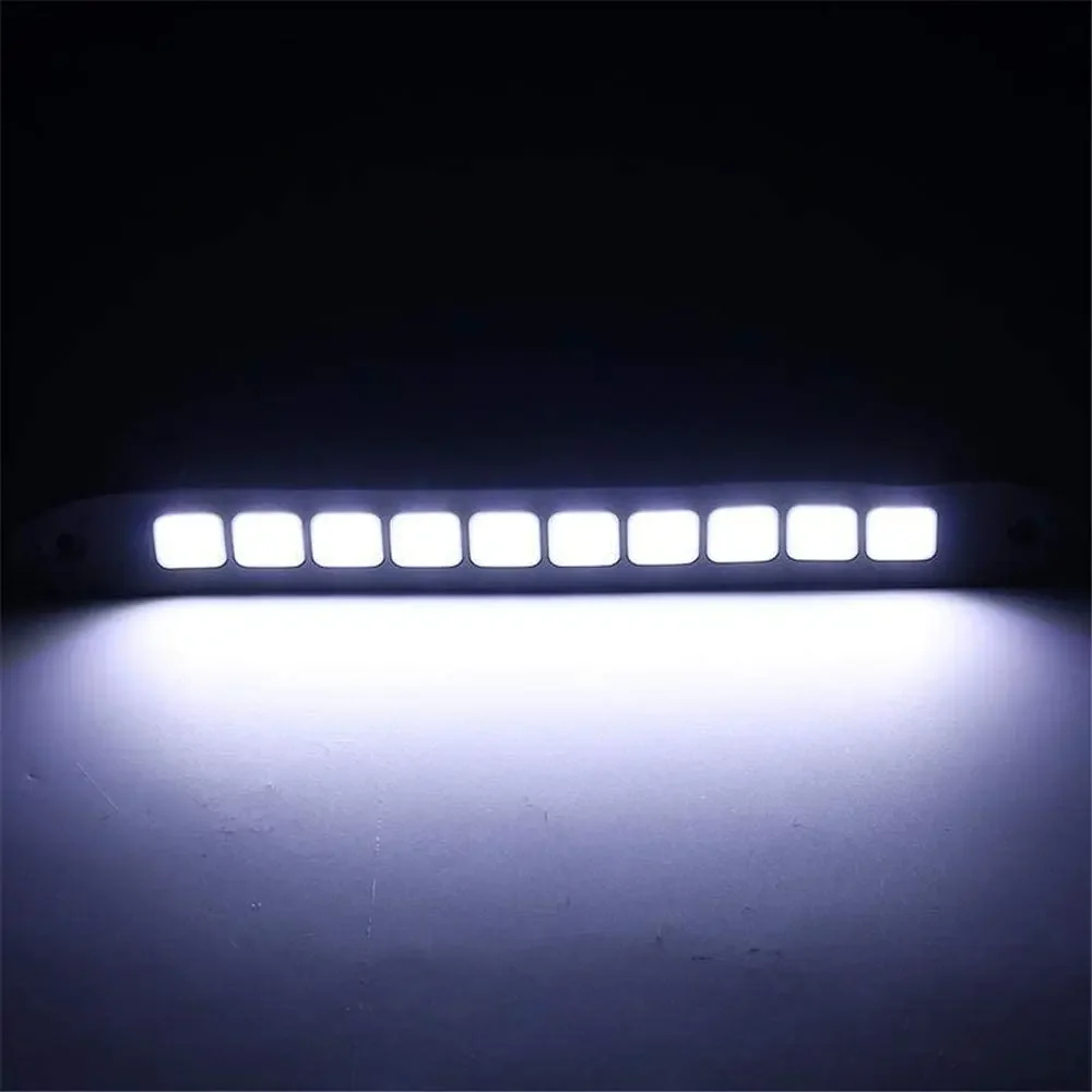 2Pcs Universal Car LED Daytime Running Light Car Highlight Waterproof Flexible 10Led COB Lamp Auto Exterior Accessories 12V