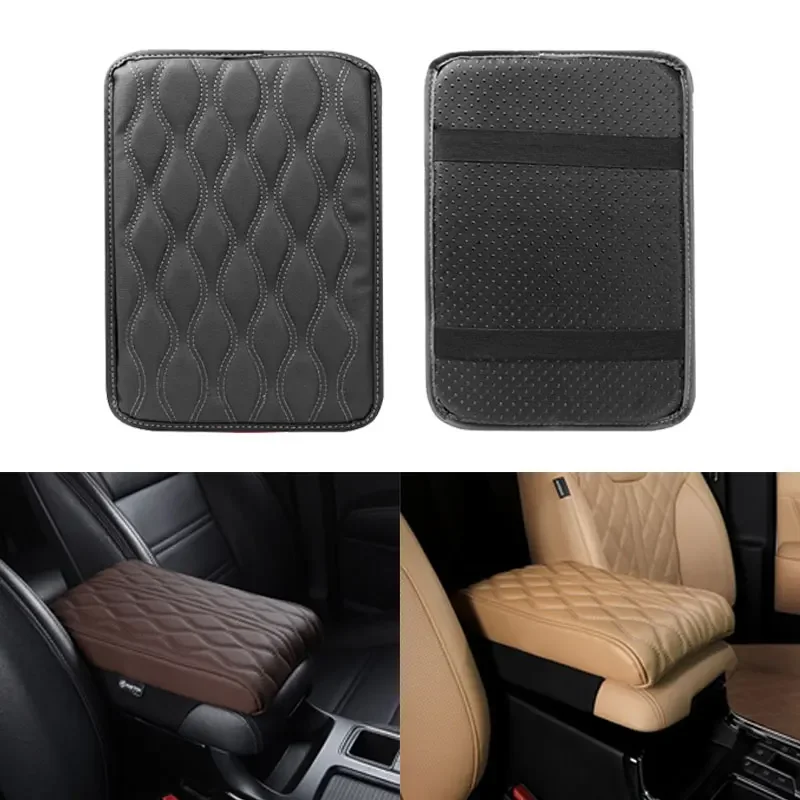 Car Central Armrest Leather Pad PU Leather Anti Scratch Universal Waterproof Box Cover Cushion Resistant Center Console Non Slip