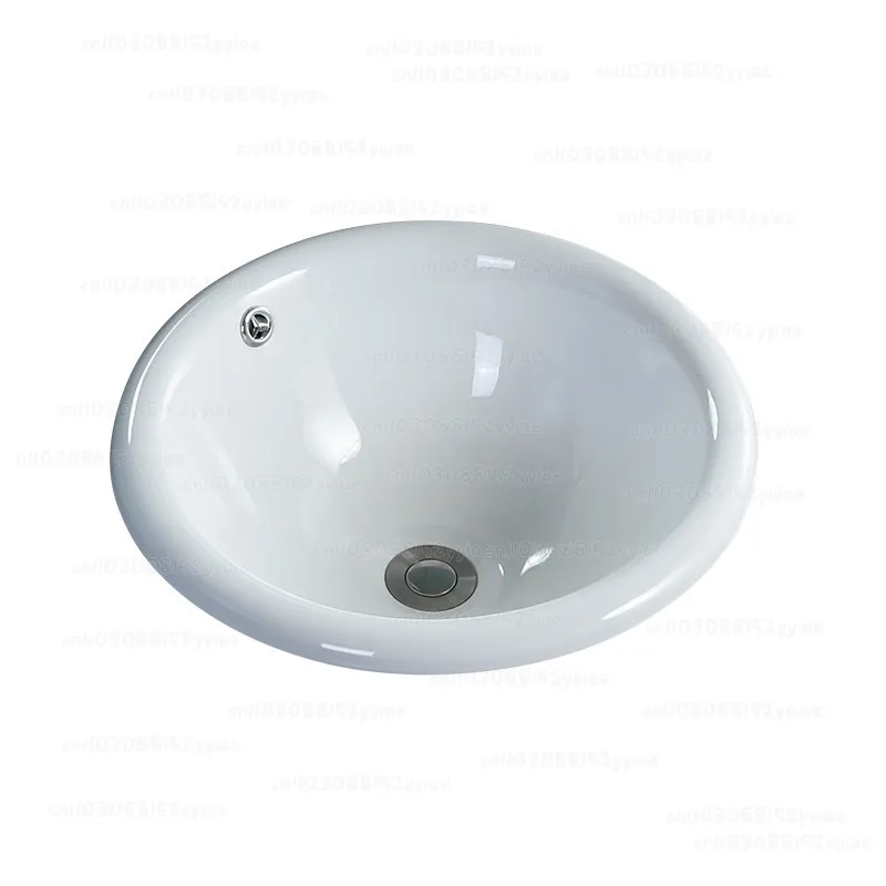 Taichung Basin Semi-embedded Ceramic Washbasin Oval Round Table Washbasin