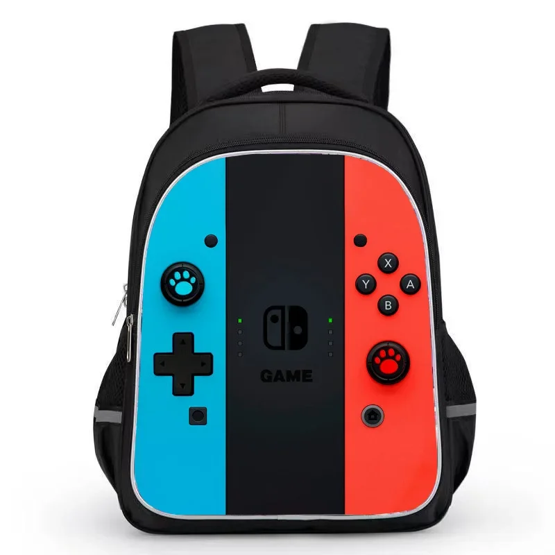 Back To School Game Console Pattern DIY School Bag for Primary and Secondary Students Lunch Bag Pen Bag Shoulder Bag Three Sets