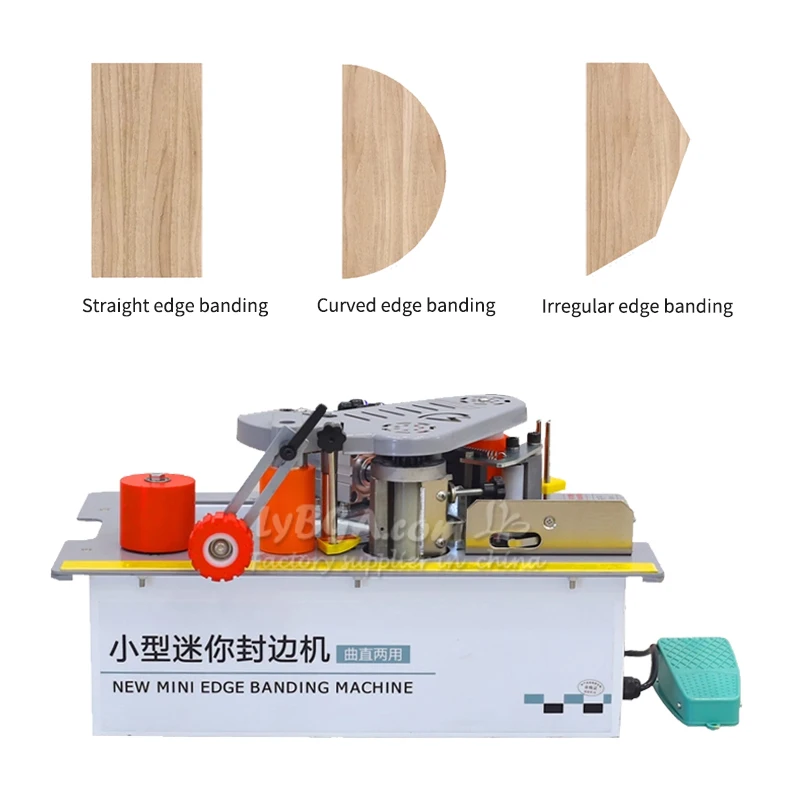 MINI Saw Table Edge Banding Machine Bench Edge Bander Customized Curved/Straight Dual-Use Woodwork Tool for Straight/Irregular