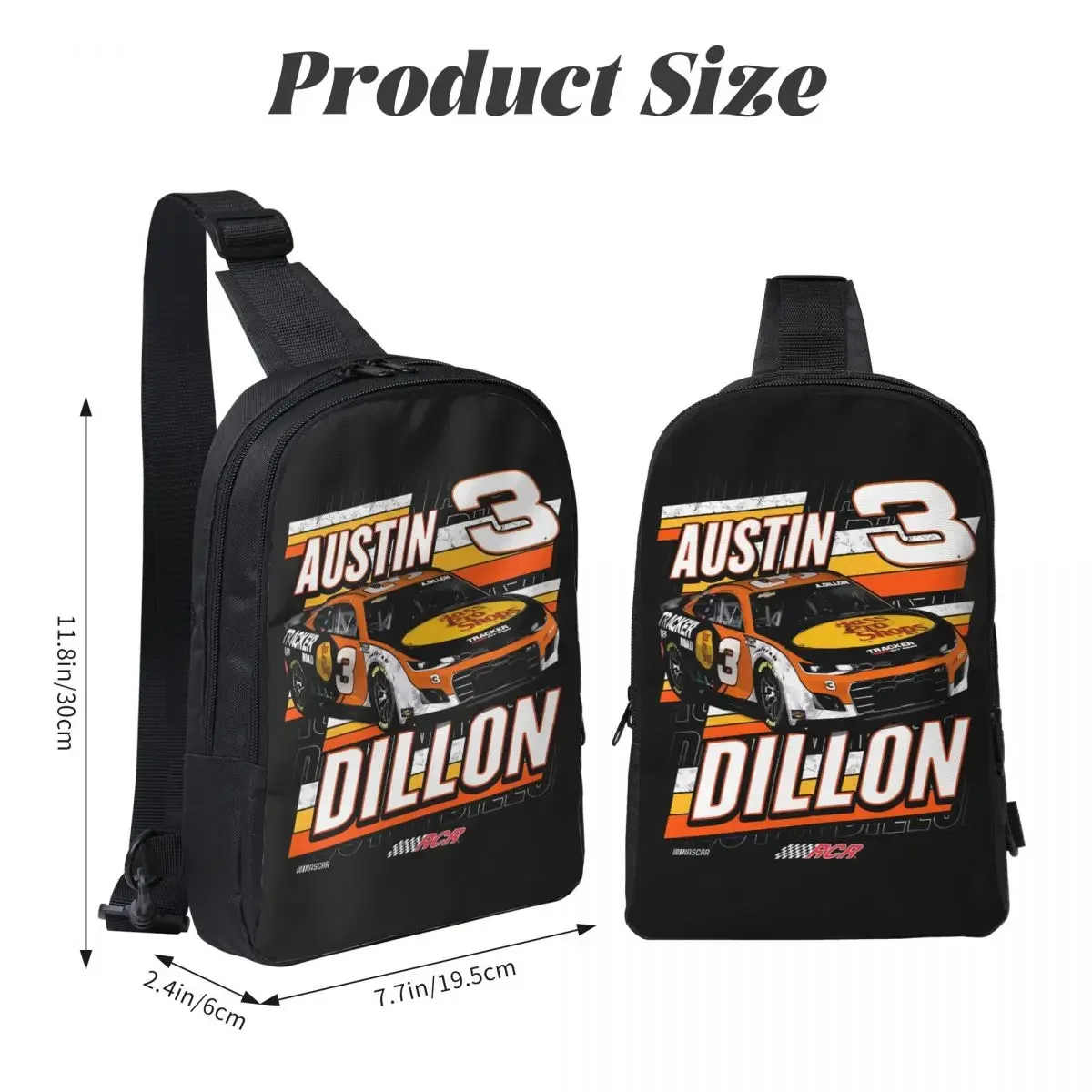 Austin Dillon 3 Crossbody Sling Backpack Shoulder Sling Chest Bag Adjustable Travel Hiking Daypack Outdoor for Women & Men