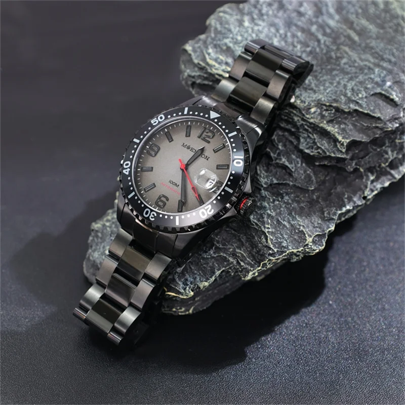 MOEMTON Mechanical watch German brand Steel strip 10bar diving sports watch M136.BSSA01