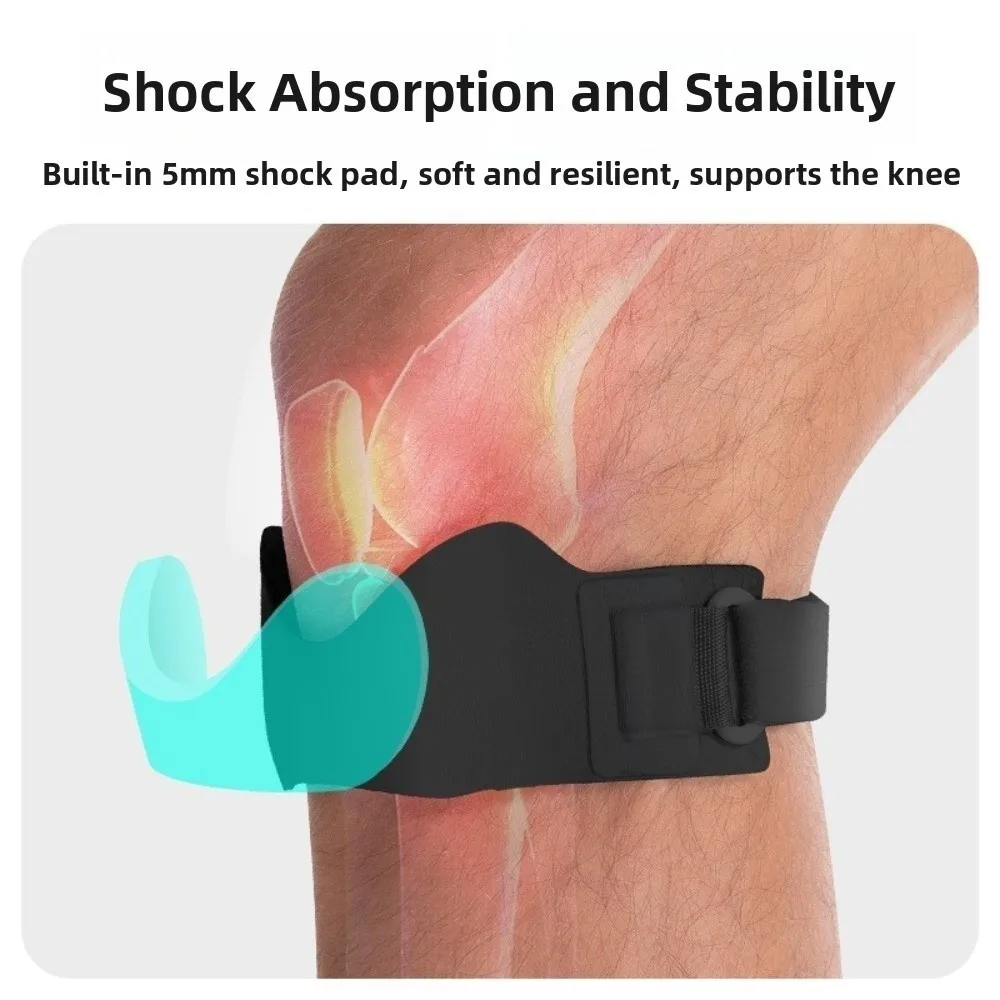 Adjustable Patella Tendon Knee Strap Non-Slip Shock Absorber Sport Knee Wrap Highly Elastic Flexible Knee Band Brace Runner