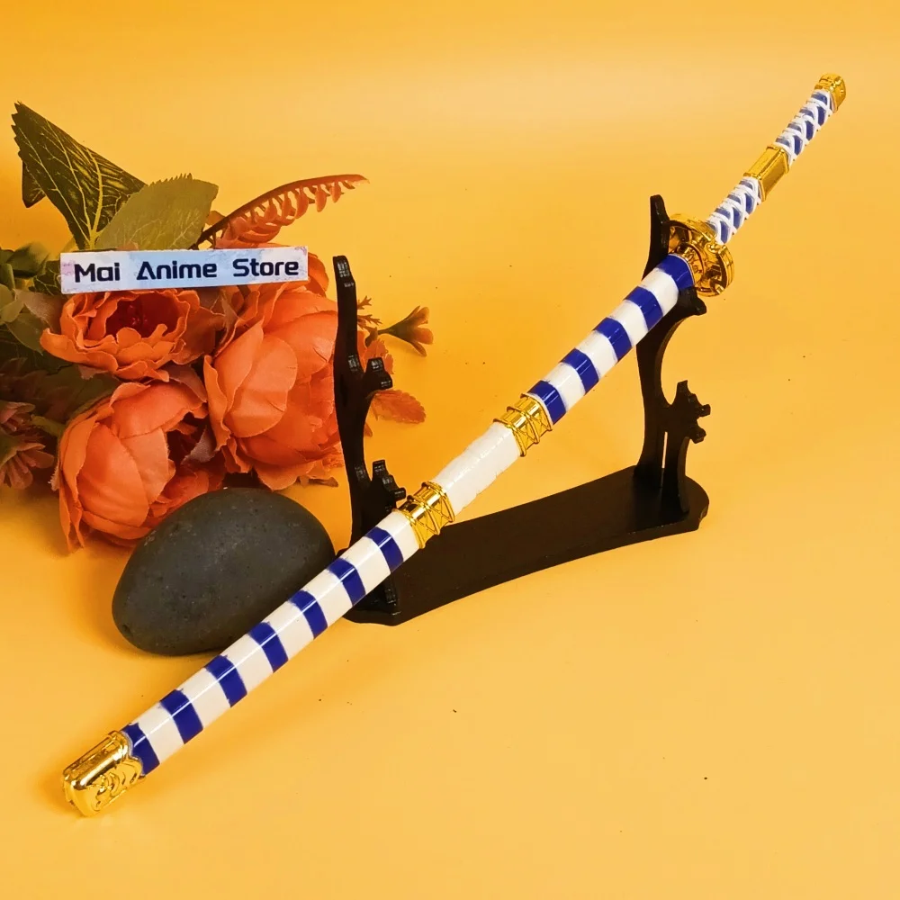 9.4in رورونوا زورو كاتانا ثلاث قطع سيف نينجا شفرة سكين صابر أنيمي المعادن زورو سيف كاتانا الياباني الصغير لعبة غير حادة هدية