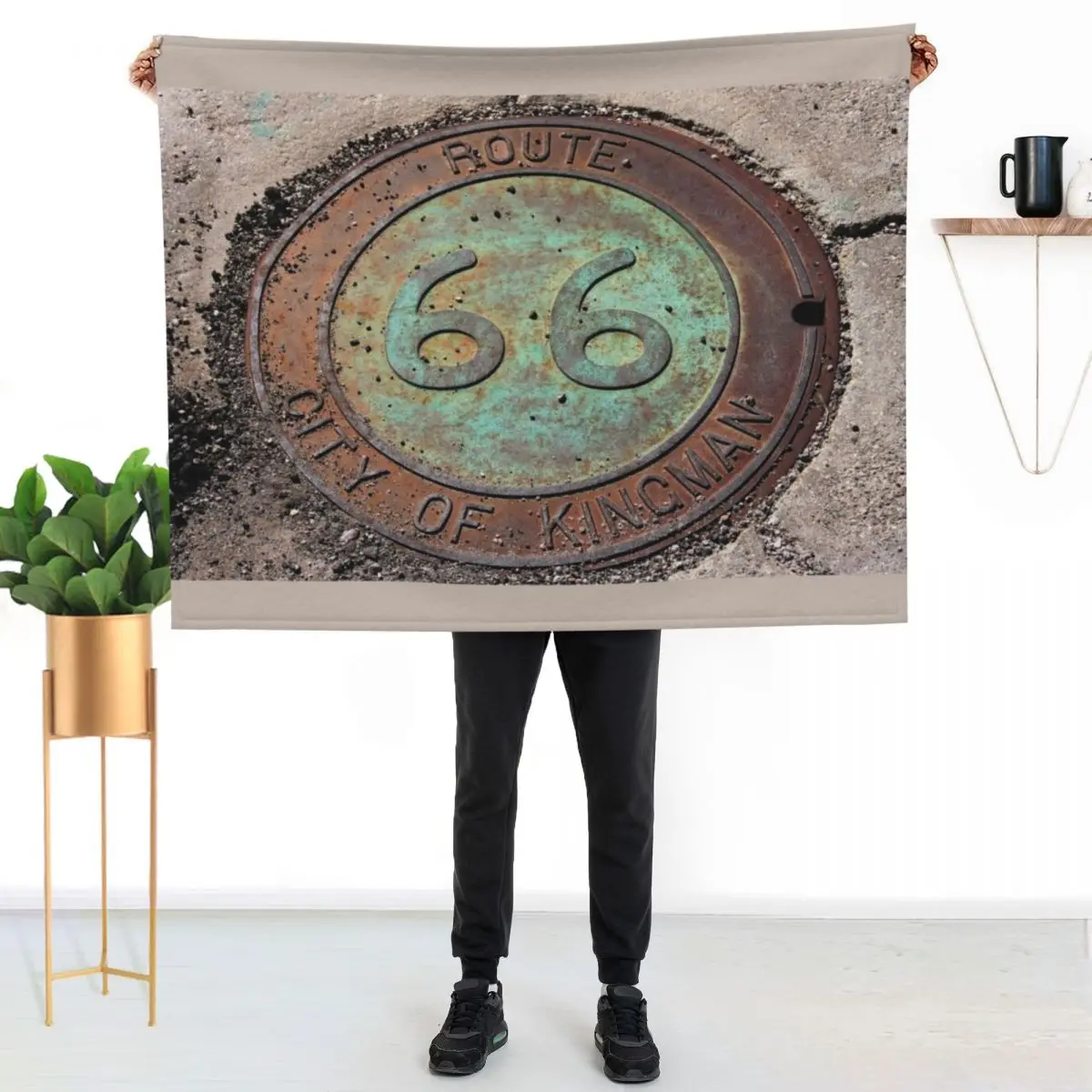 Route 66 - City of Kingman Throw Blanket Thin Sleeping Bag Fashion Sofas funny gift Summer Beddings anime Blankets