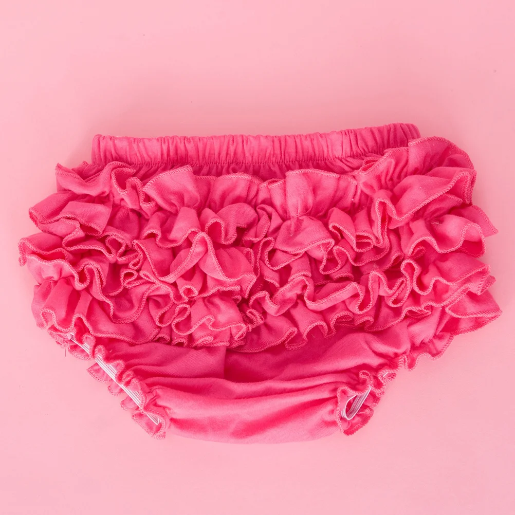 

Cotton Trim Baby Girl Ruffle Lace Panties Diaper Cover Rose Pink 2T- Moisture Absorbing Bloomers For Tutu Skirts