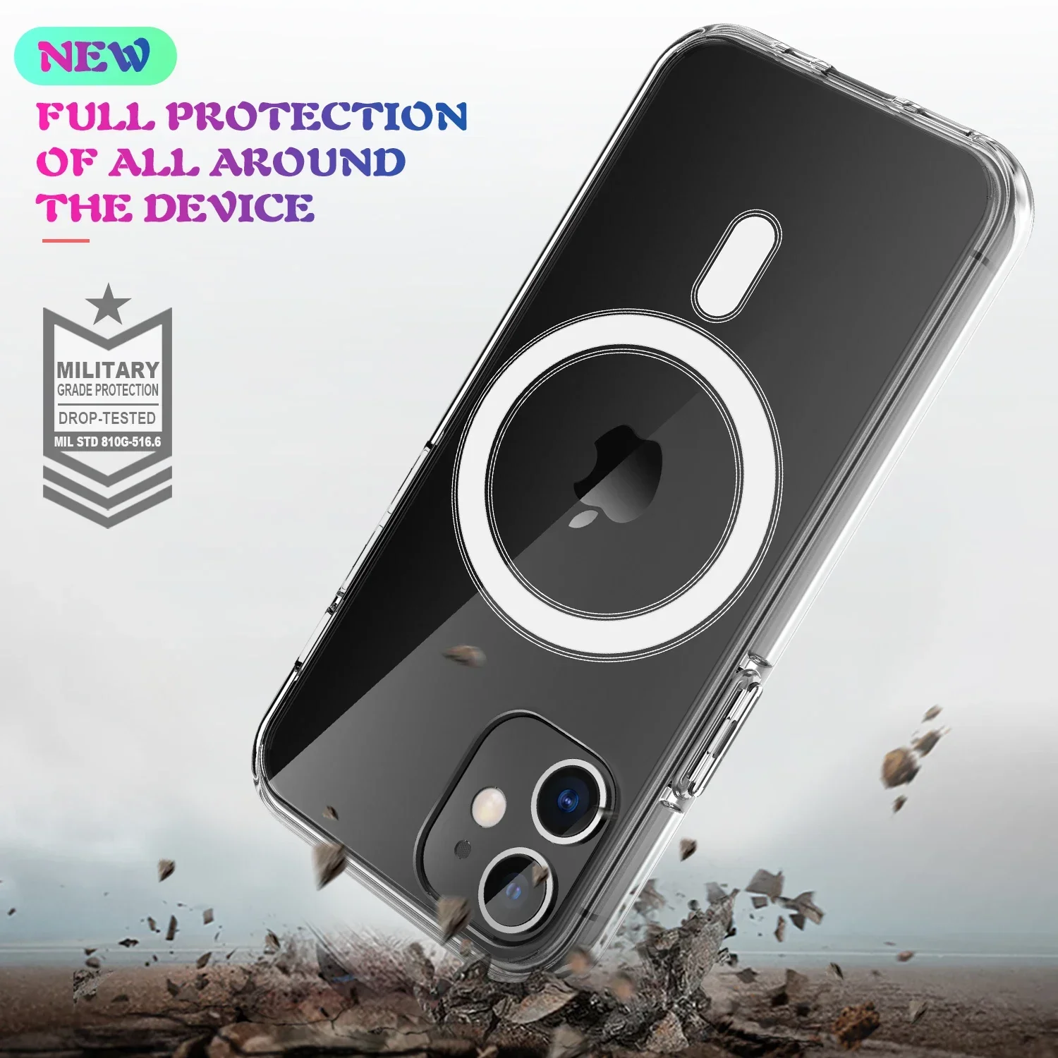 

Wireless Charging Magsafe Magnetic Case For iPhone 16 15 14 13 12 Mini 11 Pro XS Max XR X 8 Plus SE 2020 TPU Edge Acrylic Cover