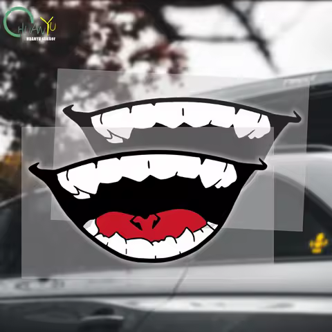 Sukuna Mouth Fine Car Stickers Vinyl Car Sticker Bumper Decoration Anime Scratch-proof Funny Vehicle Decal