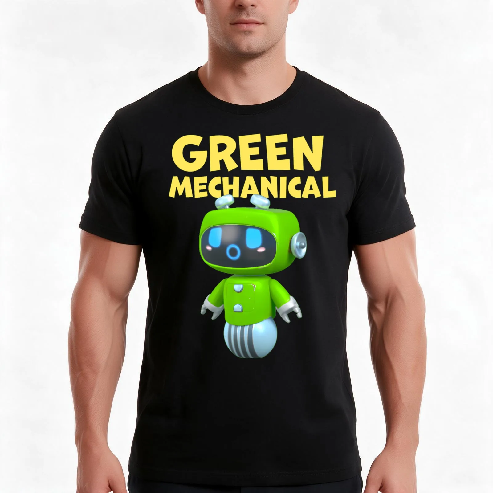 Garage Geckos NEW BACKPACK GREEN MECHANICAL FOR Garage Geckos T-Shirt, Summer Casual Cotton Tee, Oversized Streetwear Tops