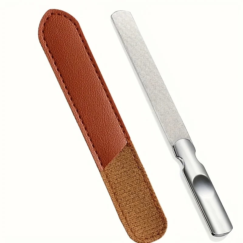 Professional Stainless Steel Nail File Double-Sided Heavy Duty & Reusable Manicure Tool for Natural Nails Christmas Gift