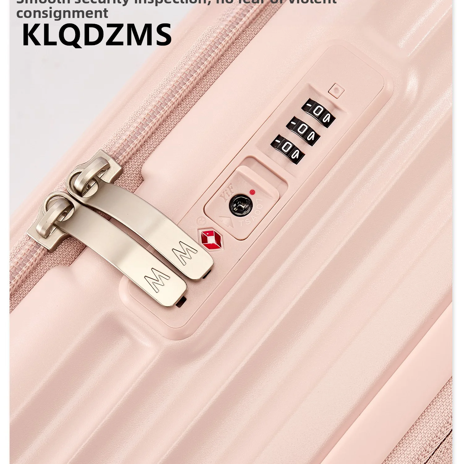 KLQDZMS Laptop Suitcase Front Opening Boarding Case USB Charging Trolley Case 20