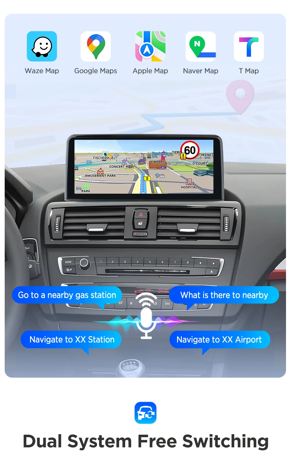 Junsun 1920*720 Drahtlose Carplay Android Auto Multimedia Auto Radio Für BMW 1 2 3 4 serie F20 F21 F22 F30 F31 F32 F33 F34 F36 – Detail 24