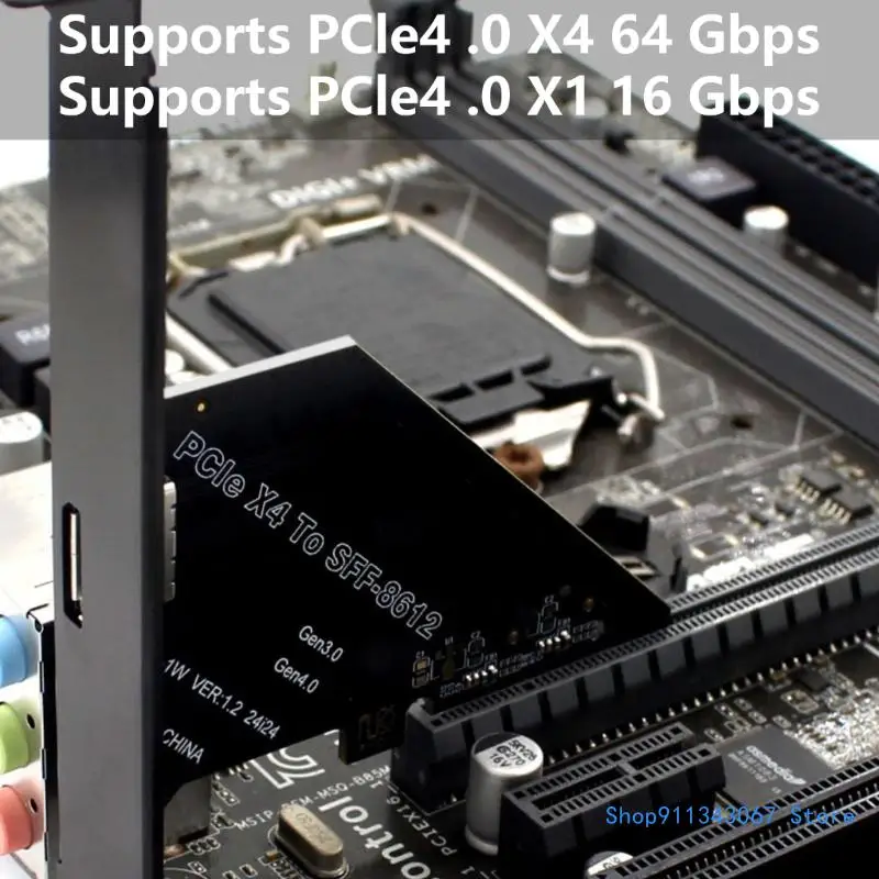

Efficient PCIe to Oculink SFF 8612 Host Adapter for SFF8639 Solid Disk Drop shipping