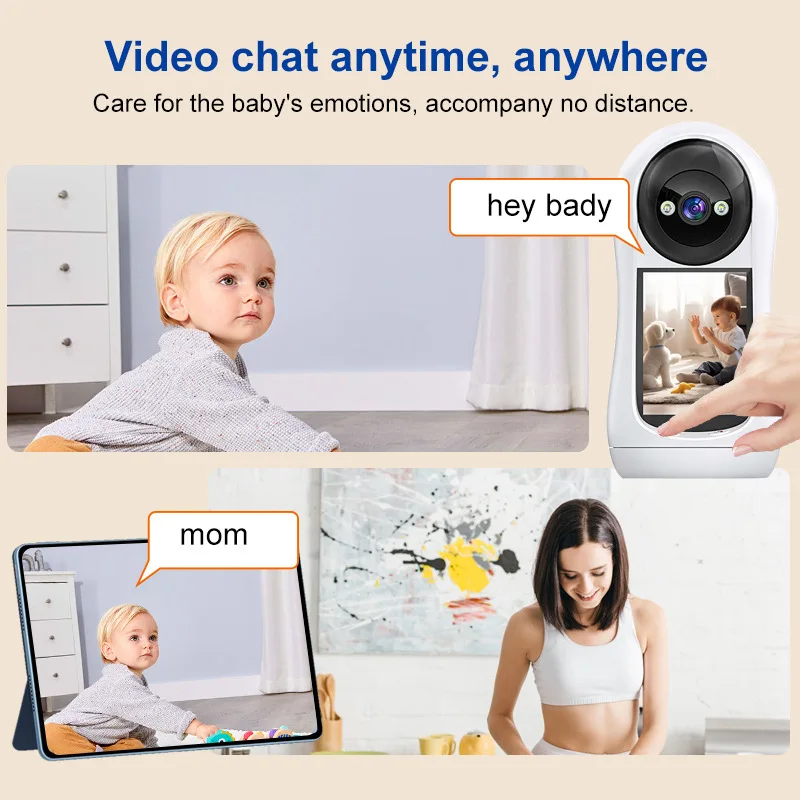 V380/Eseecloud/iCsee APP  2.8Inch  3MP 1296P Video Phone Call  PTZ IP Dome Camera Cry Detection Home Security Baby Monitor