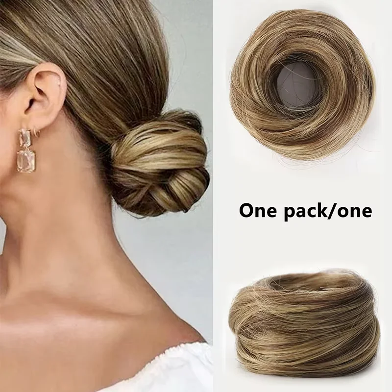 Messy Bun Hair Piece Straight Chignon Extension