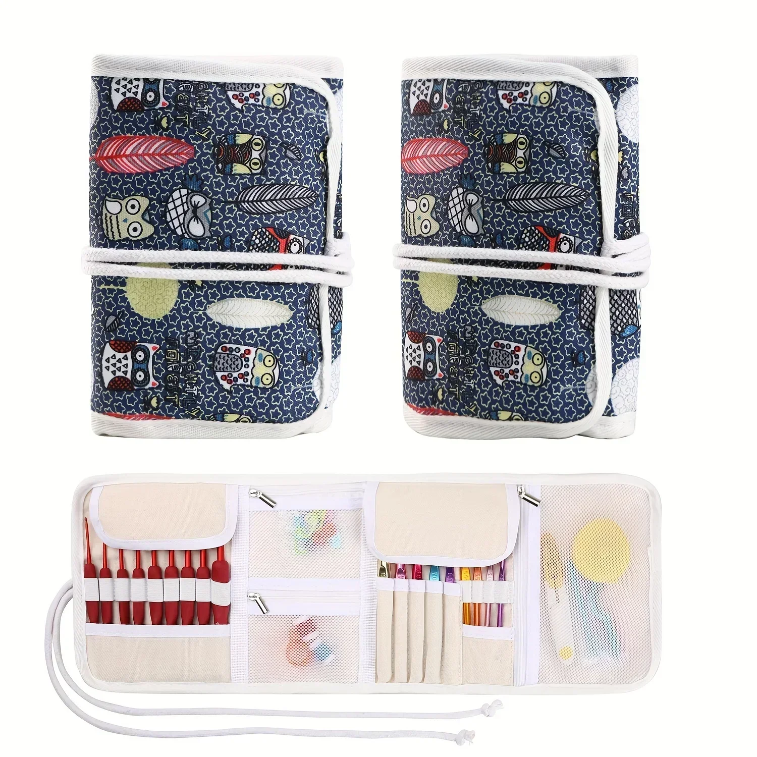 DIY Crochet Tool accessories Bag Organize Your Crochet Supplies with This Portable Roll-Up Storage Bag