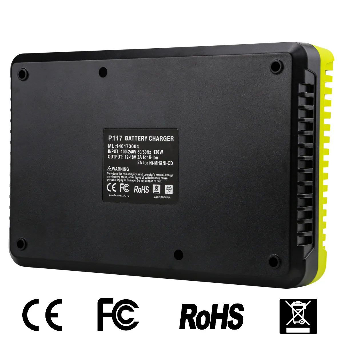 P117 Fast Charger Compatible with Ryobi 12V-18V ONE+ Battery Lithium NiCad NiMh P102 P190 P189 P108 P105 P103 P107 PBP004