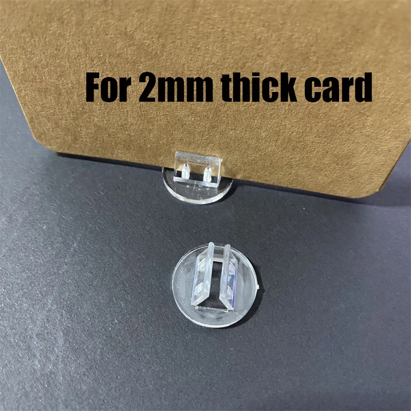 20PCS/Lot 4 Styles Transparent Plastic Stand Card Base for 1-2mm Cards Holder