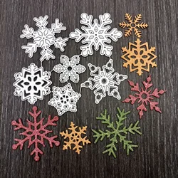 Troqueles de corte de copo de nieve de Navidad, troqueles de corte de Metal, plantillas troqueladas para álbum de recortes DIY, tarjeta de papel en relieve, 6 unids/set