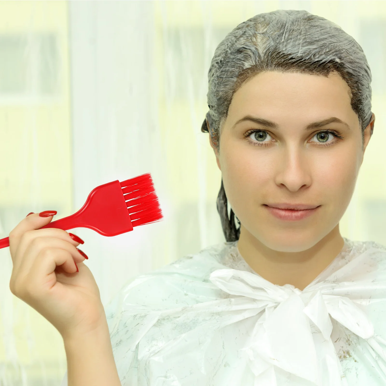 

7Pcs Hair Dyeing Tools Set Durable Plastic Material Stylish Home Hairstyling Without Spending in Salon Hair Brush