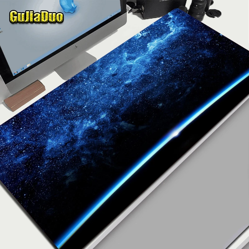 400x900 Space Art Mouse Pad Gamer Laptop Play Mat XXL Extra Large Starry Sky Art Mousepad Gaming Hoom Accessories Kawaii Carpet