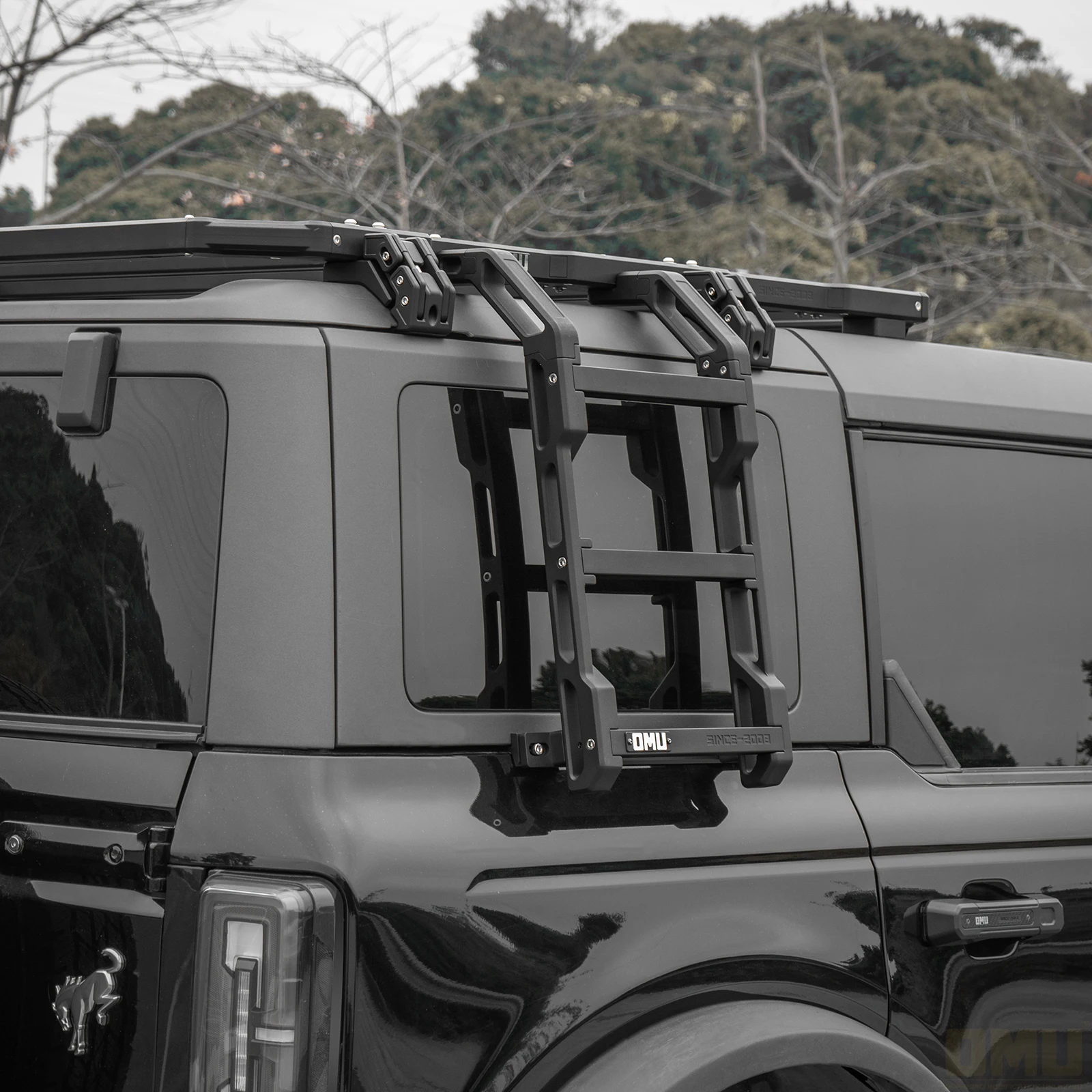 OMU Genesis Series Side Ladder  for    Bronco Car Accessories  Offroad Aluminum Roof Ladder
