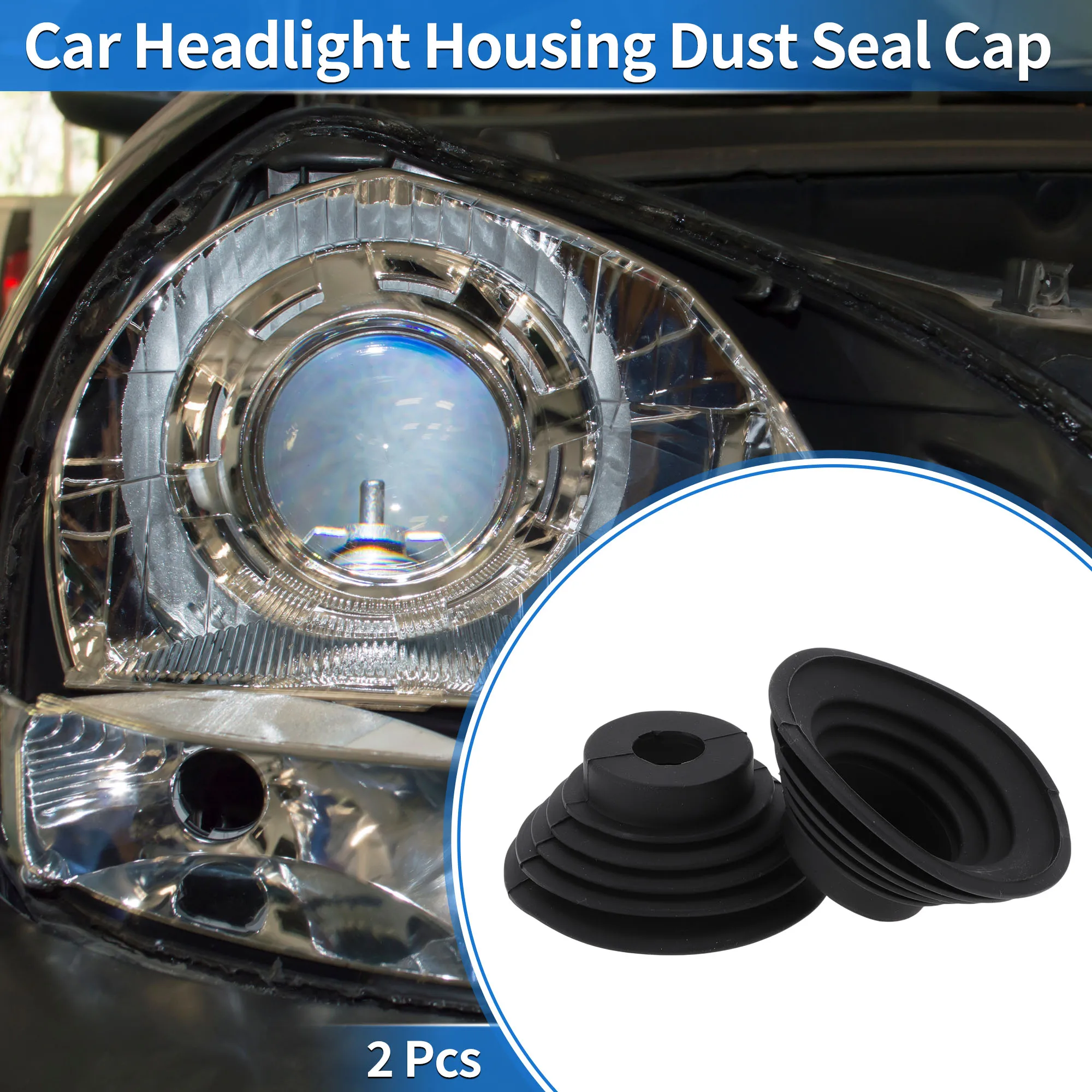 

UXCELL 92 мм пылезащитный чехол для фар автомобиля, круглый корпус в форме башни, пылезащитный колпачок, 2 шт.