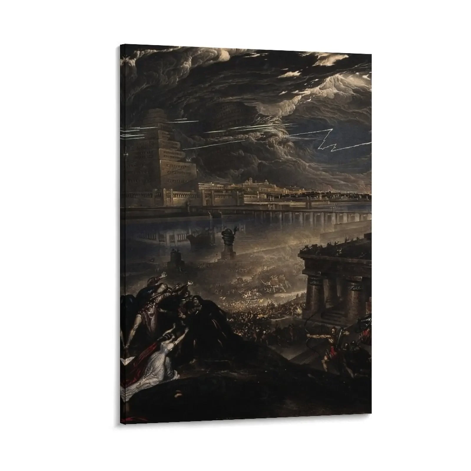 

John Martin, The Fall of Babylon Canvas Painting poster decorations for the room house decoration