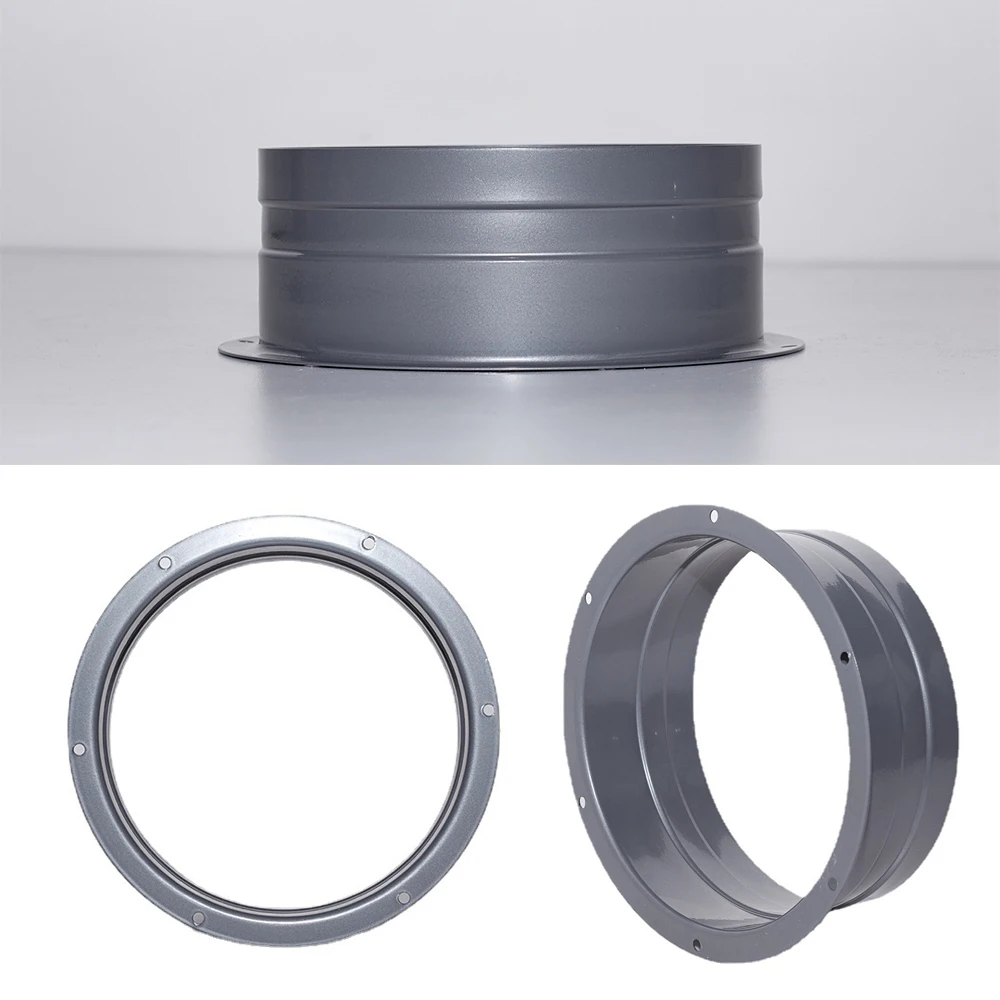 Metal Flange Duct Fan Hose Connector 75-300mm Air Ventilation Adapter for Kitchen Hood Ventilator Pipe Connecting Exhaust Outlet