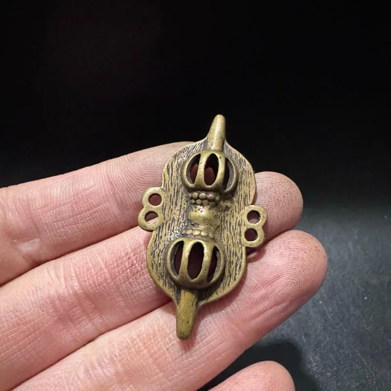 Retro Brass Vajra Pestle Pendant, Fine Accessories in Workmanship