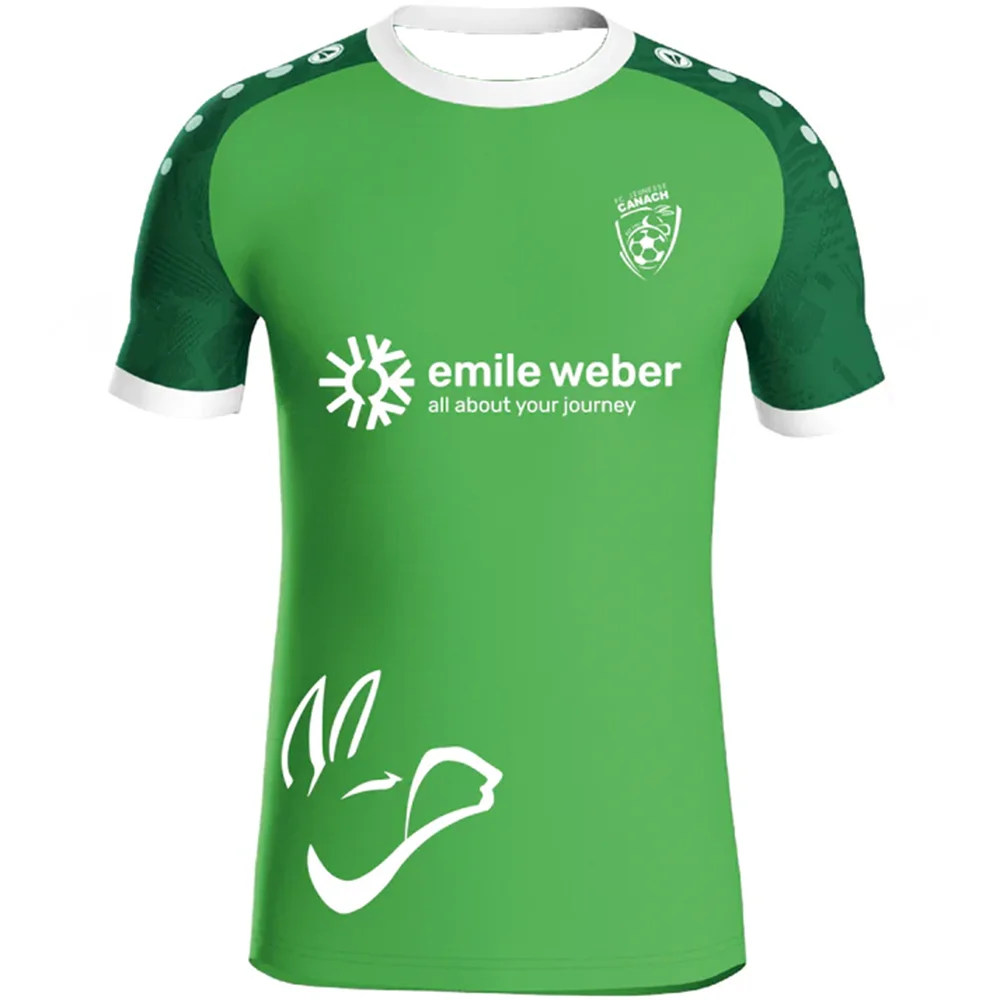 Maillot de football d'été Luxembourg Jeunesse Canach pour hommes et femmes, haut de sport décontracté respirant et à séchage rapide pour les fans