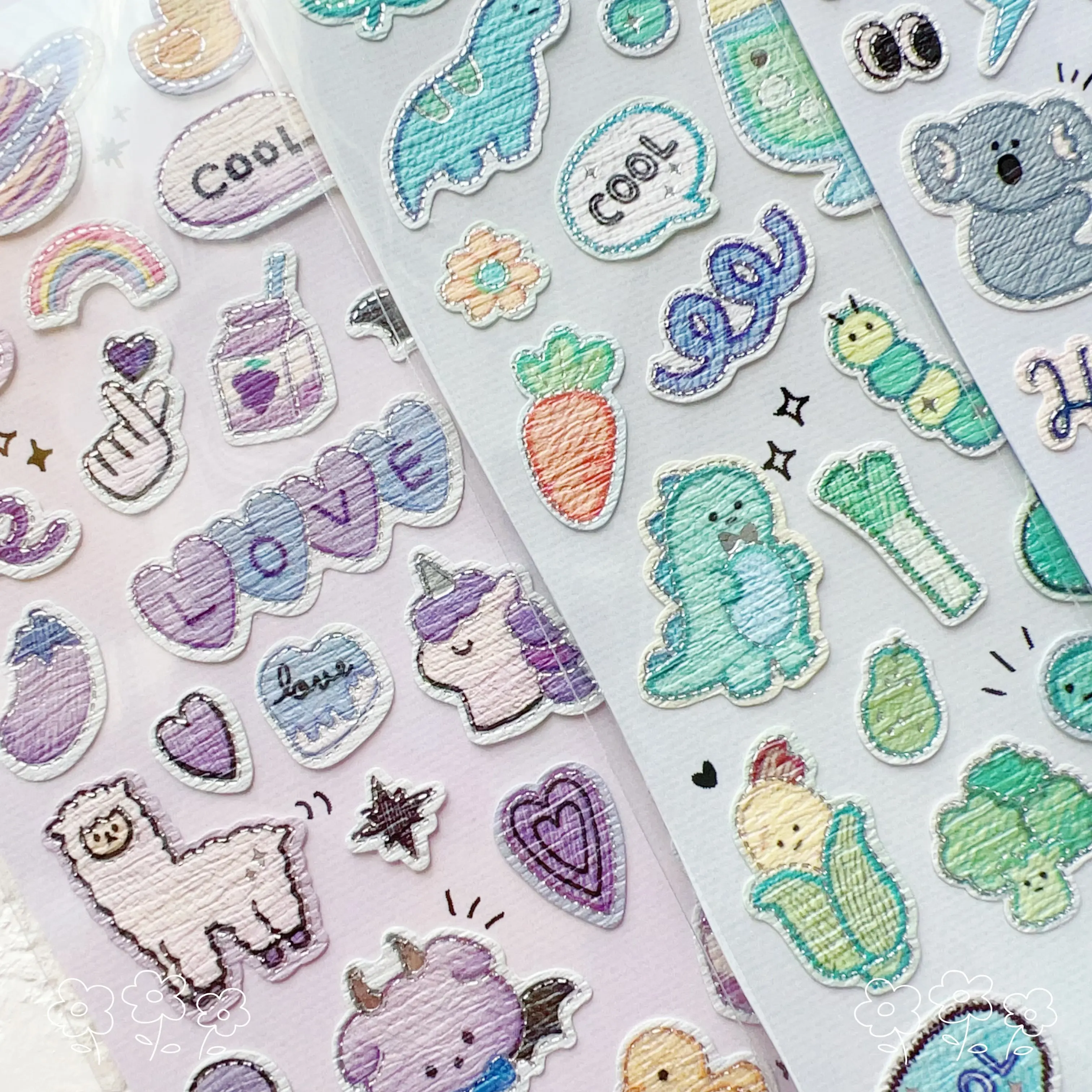 3/6 pcs Random Cartoon Kawaii Colorful Animals Stickers Scrapbooking Diy Journal Cute Stationery Decor Aesthetic Sitckers Gift