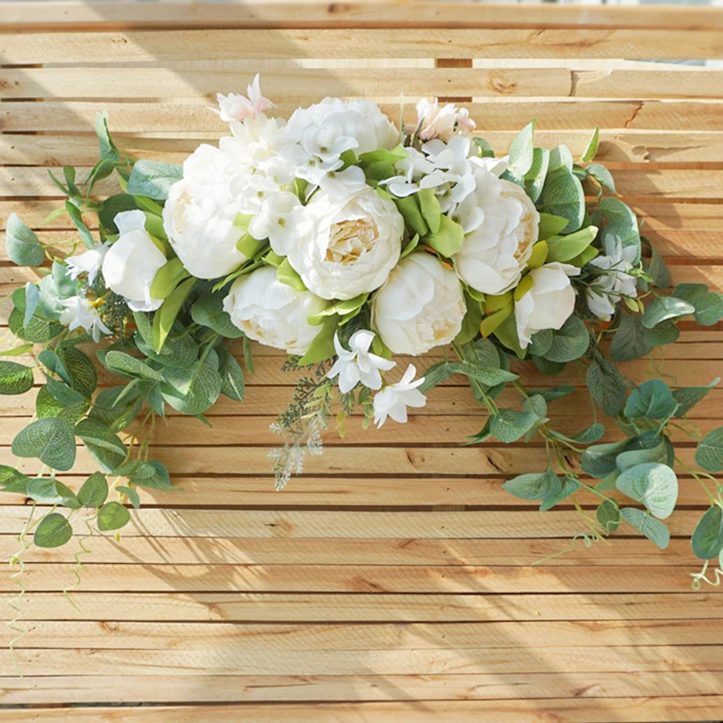 

Artificial Wreath Threshold Flower Peony Rose DIY Wedding Party Flower Wall Arrangement Home Place Room and Christma Wreath Arch
