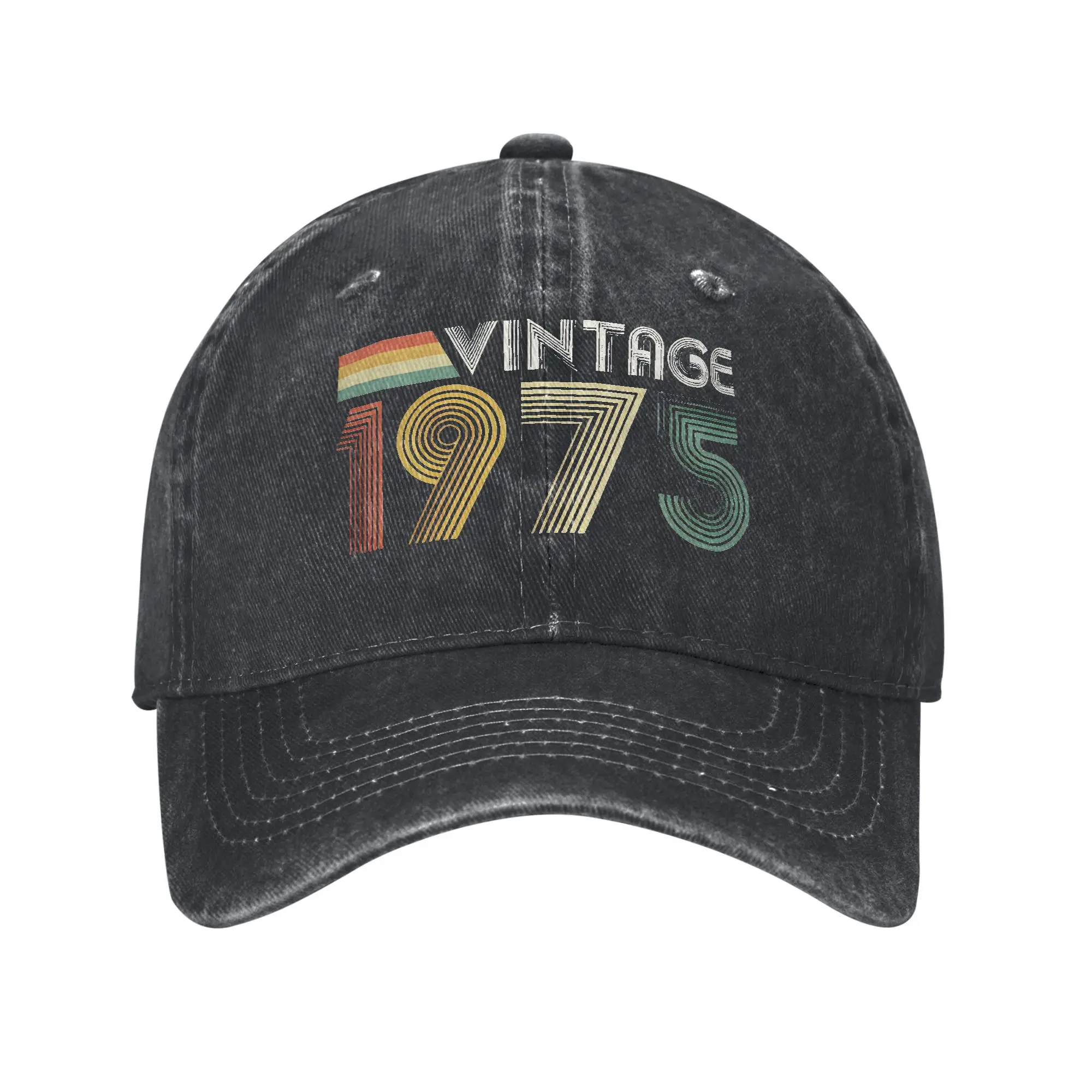 Vintage 1975 50th Birthday Gift aged 50 years old  Outfits Baseball Caps Unisex Casual  Caps Hat Adjustable Trucker Hat