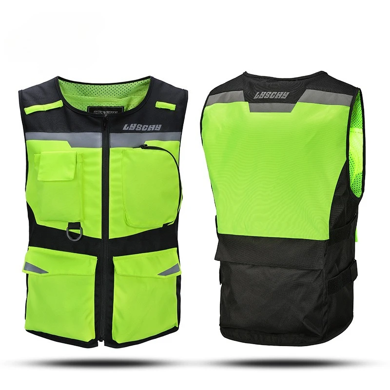 Reflective Safety Vest for Motorcycle Jacket Riding Off Road Racing High Visibility Protective Gear  Night Traffic Road Cycling