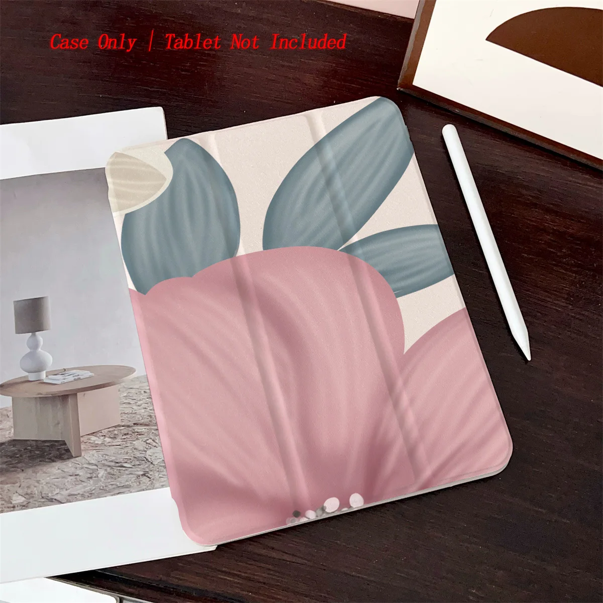 

Trendy Pink & Light Green Large Petals iPad Case For Apple iPad Pro 11/12.9 Air 3/4 10.9 Inch Mini 6 Fashion Cover