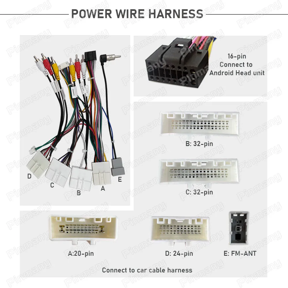 Car Radio Cable Power Wire Harness Connector CAN Bus Adapter for Nissan X-Trail Qashqai Rogue Versa Sentra Juke Altima Rogue