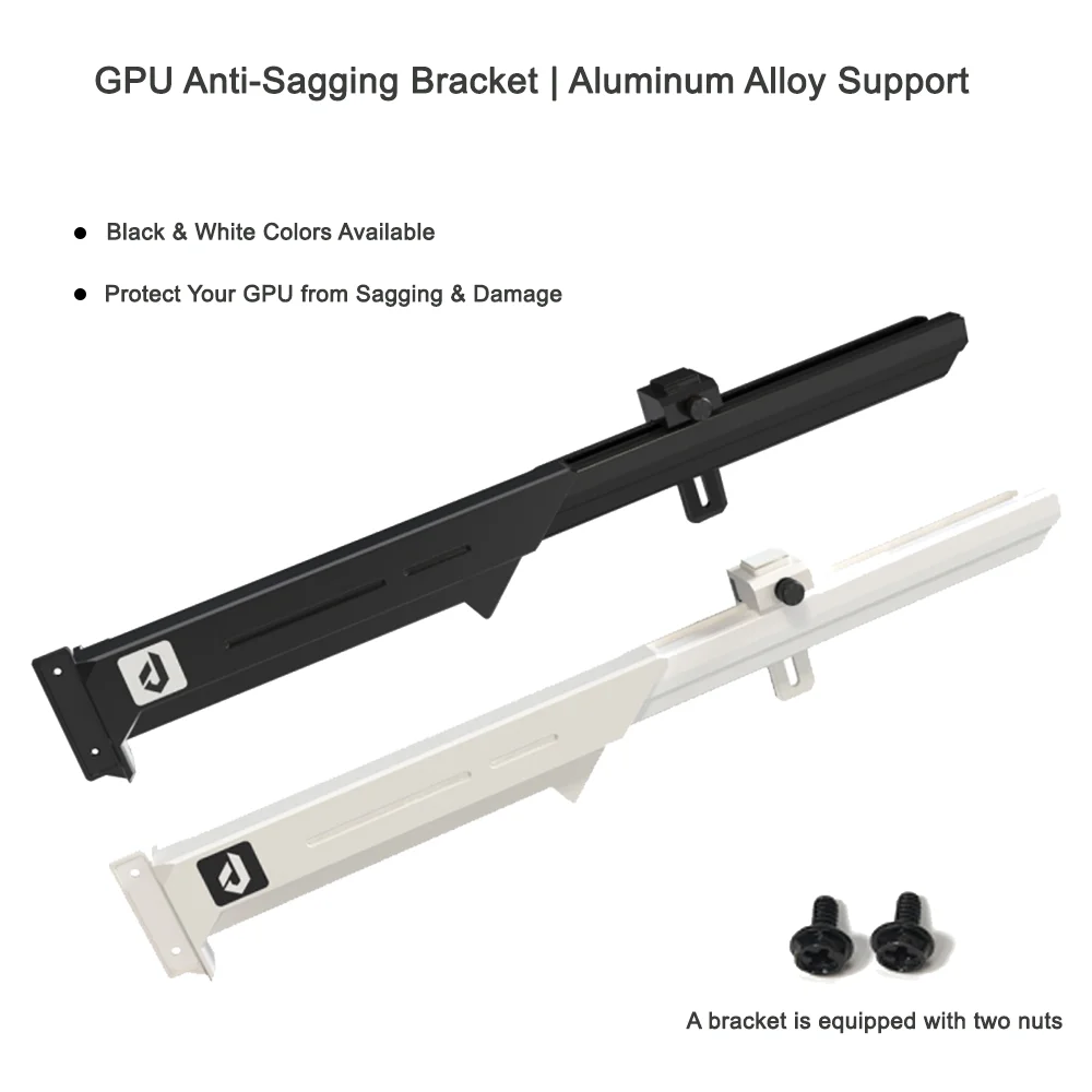 GPU Anti Sag Bracket | Aluminum Alloy Graphics Card Support | Adjustable GPU Holder Prevent Sagging, Compatible with Most PC Cas