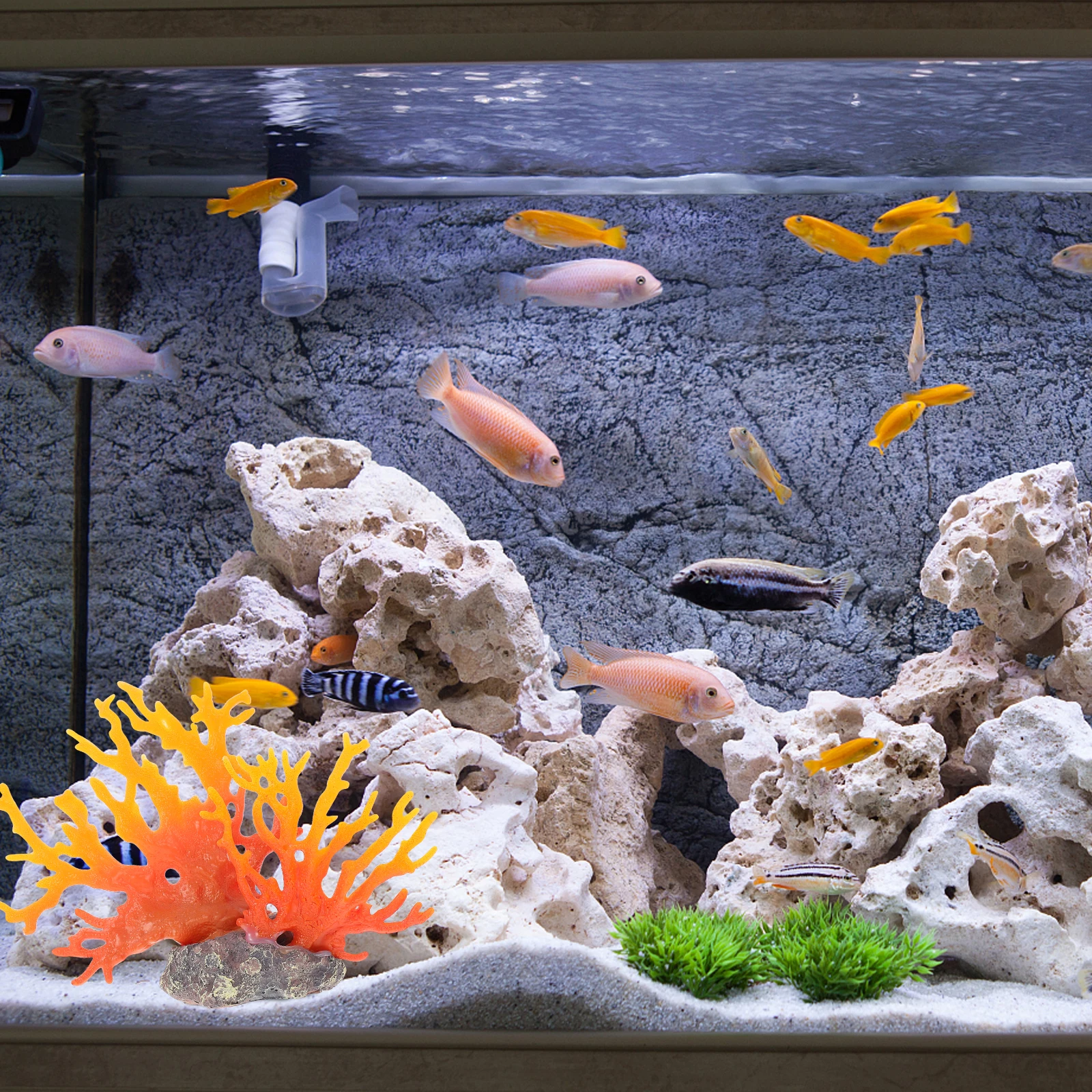 

Resin Plastic Aquarium Decoration Fish Tank Ornament Coral Tree Simulation Landscape Play Toy For Fish Decor 1pc