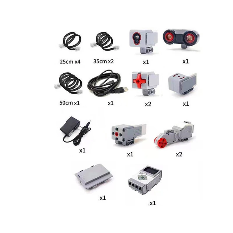 Ultrasonic Cor Gyro Sensores de Toque, Tesla Brick Parts Set, Motores médios grandes, Apto para EV3 Core Set, 45544 95646, Nova Eletrônica