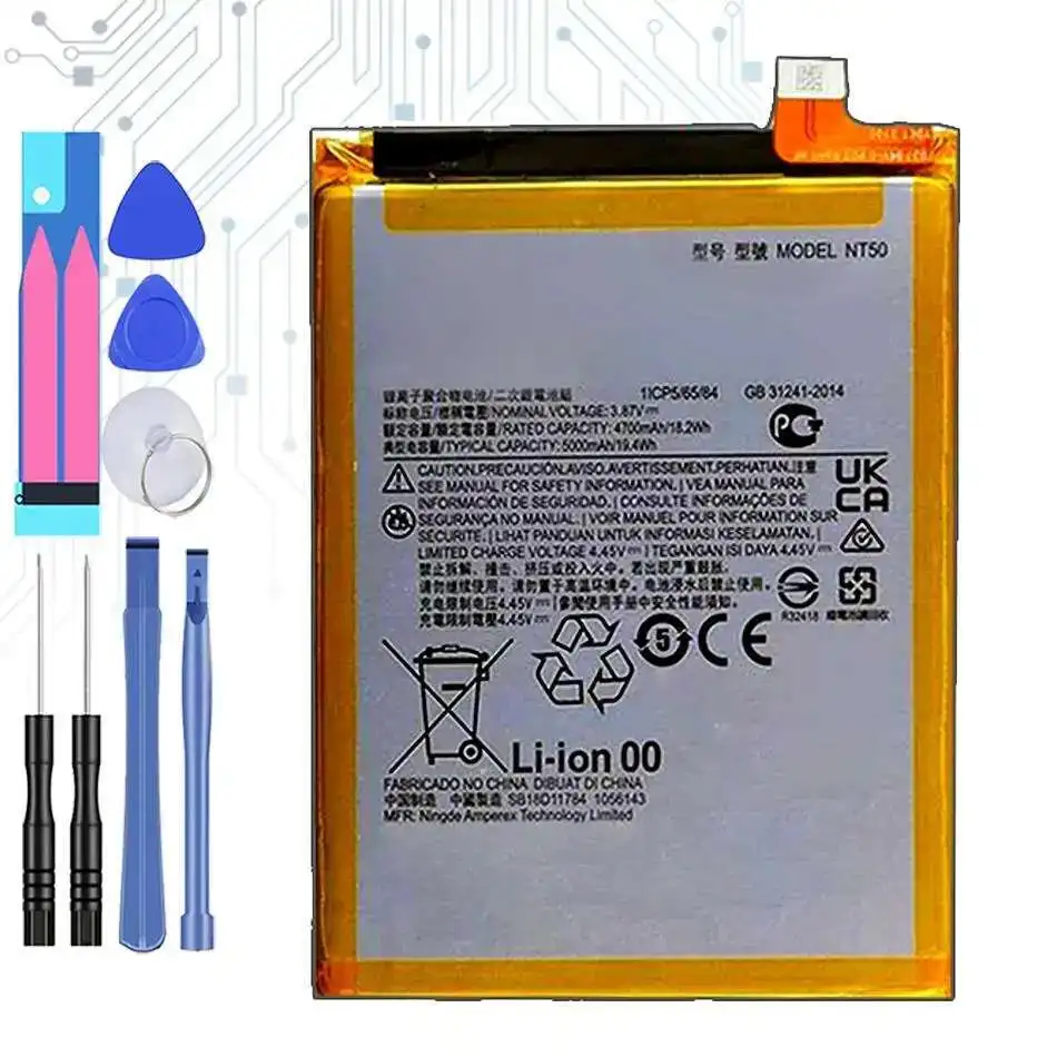 

Environmentally Friendly Mobile Phone Battery NT50 For Motorola Moto Edge 20 Lite Fusion XT2139-1 2 5000Mah