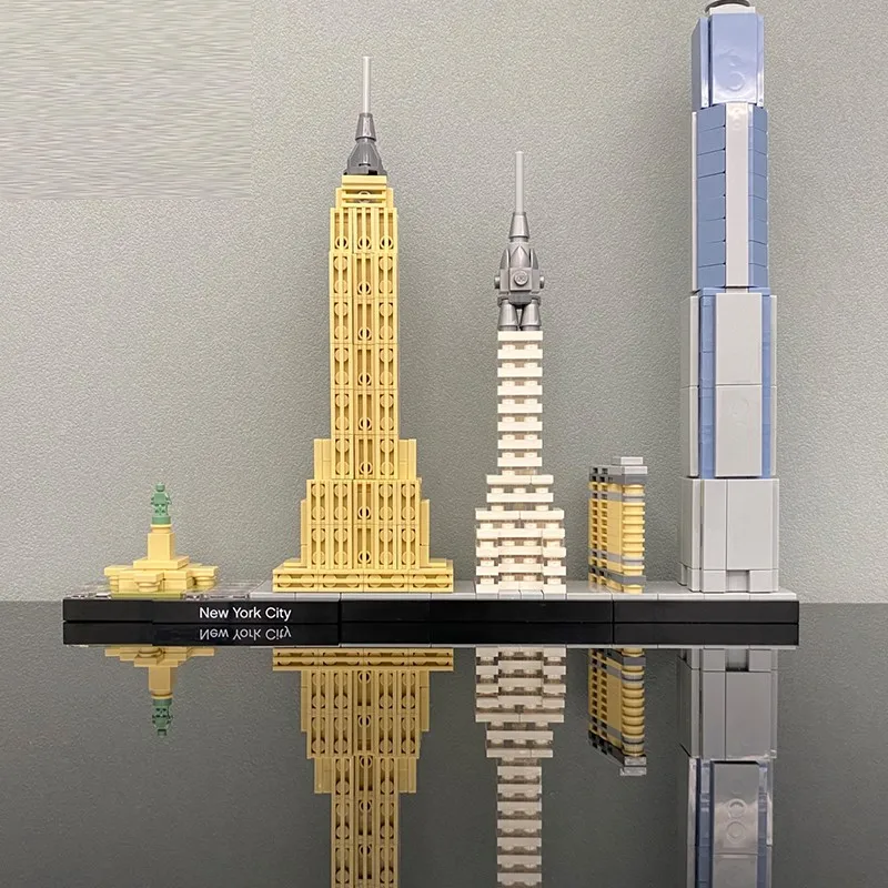 598PCS Architecture New York City Empire State Building Landmark Building Blocks 21028 Construction Bricks Toy Gift For Kid Boy