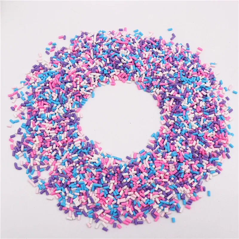 Colourful Mix Cylindrical Strip Polymer Clay Slices for Mobile Beauty Soft Clays Sprinkles DIY Nail Art Decoration Accessory