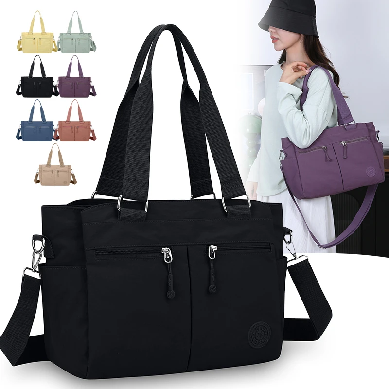 Damen-Shopper aus Oxford-Gewebe mit großer Kapazität, leichte, strapazierfähige Schultertasche, Handtasche für Freizeit, Arbeit, Pendeln und Reisen. – Detail 16