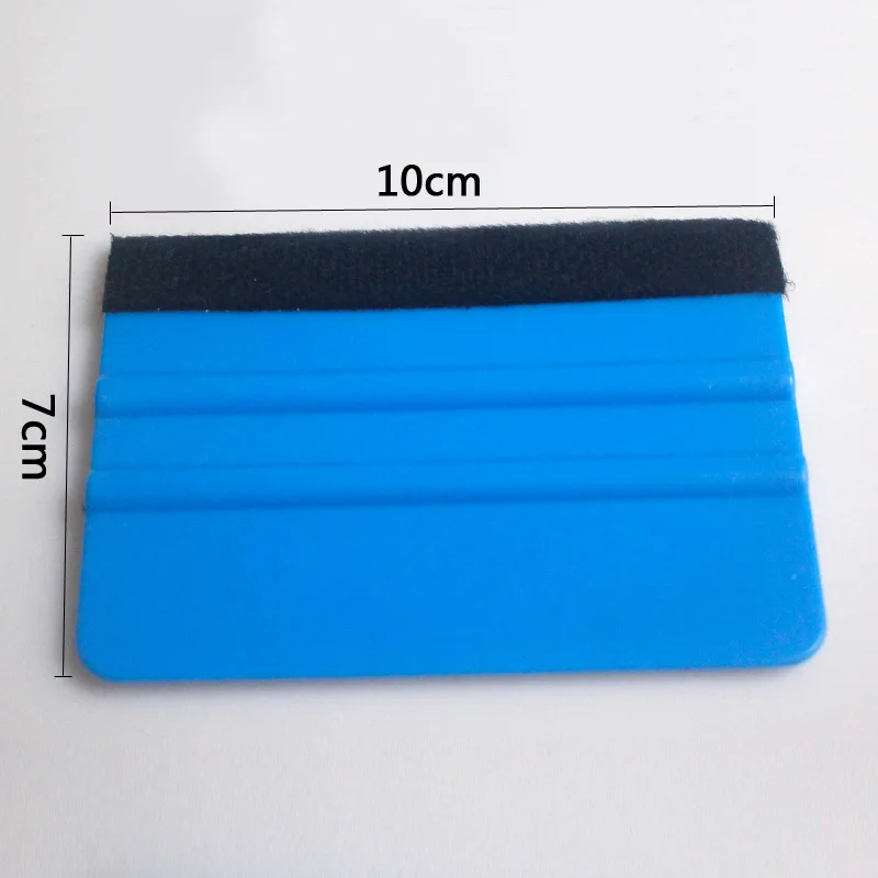 Professional Heavy Duty Suede Felt Vinyl Wrap Squeegee Scraper Blue for Car Styling Window Tint Film Application Tools