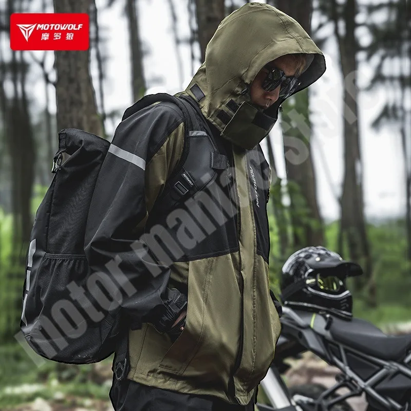 Motorcycle Riding, Hiking, Breathable Assault Raincoat, Portable, Detachable, Detachable