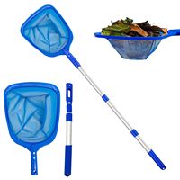 Swimming Pool Skimmer Net - 3 Section Telescopic Pole Fine Mesh Deepwater Net Cleaning Leaves and Debris Pond Net