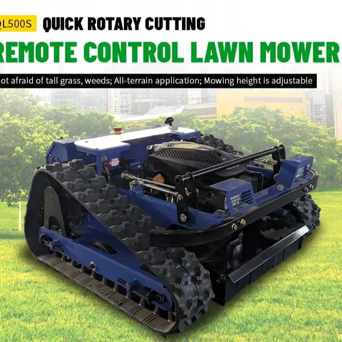 Customized CE certified 550mm remote control crawler electric smart snow removal robot lawn mower for sale at low price