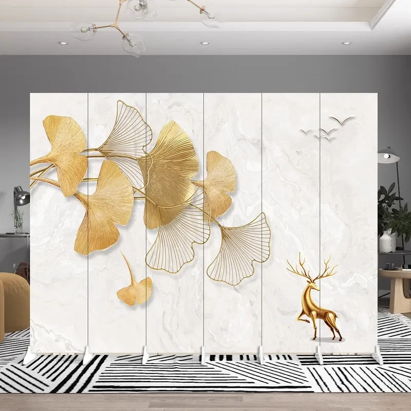 Nordic Modern Folding Room Divider Screen Portable Partition for Office Home Bedroom Living Room Privacy Shelter Mobile Wall